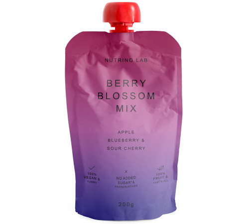 nutrino lab piure "berry blossom mix" măr-afine-cireșe (200 gr.)