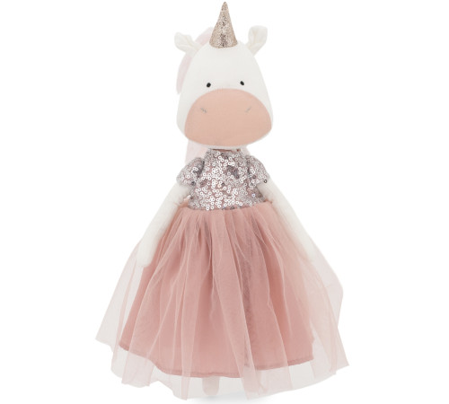 orange toys jucărie moale "unicornul daphne în rochie cu paiete" cm09-15/s05 (29cm.)