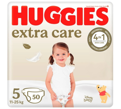 huggies extra care 5 (11-25 kg.) 50 buc.