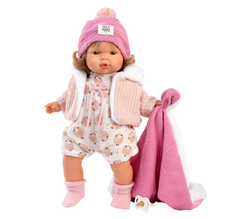  llorens 38572 Кукла плачущая "lola llorona mantita" (38 см.)