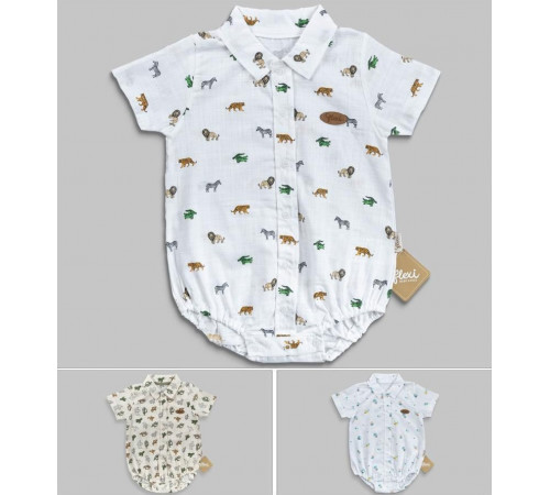 Одежда для малышей в Молдове flexi 211074 Боди-рубашка  (9-12-18-24 мес.) в асс.