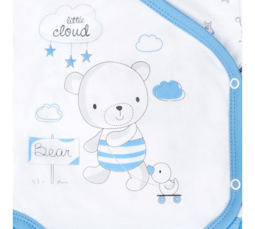 new baby 36709 Боди с длинным рукавом bears blue 56 см (0+мес)