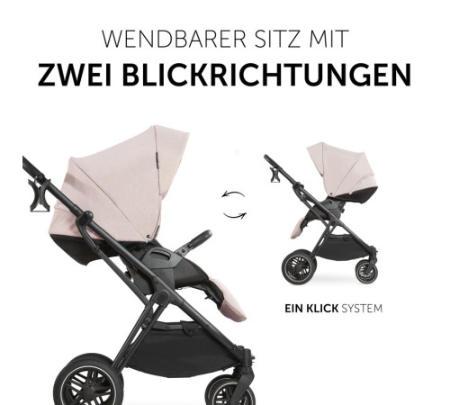 hauck cărucior 2 în 1 vision x set black melange beige