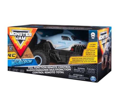 spin master 6044952 monster truck cu radio control "monster jam, megalodon 1:24"