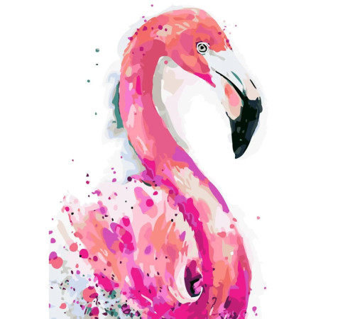 strateg leo sy6337 pictură pe numere "flamingo" (40x50 cm.)