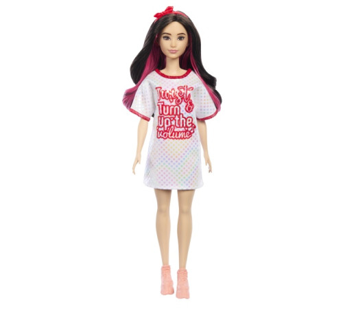  barbie hrh12 Кукла "Модница" в платье-футболке