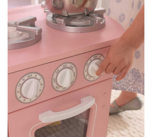 kidkraft 53347 Детская игровая кухня "vintage play kitchen pink"