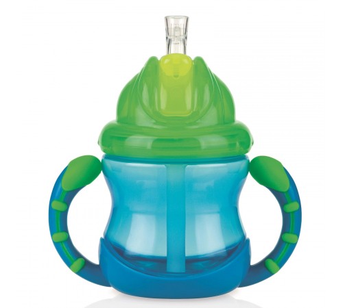 nuby nv0404002  cana "no-spill flip-it" cu pai (12m+) 240 ml.