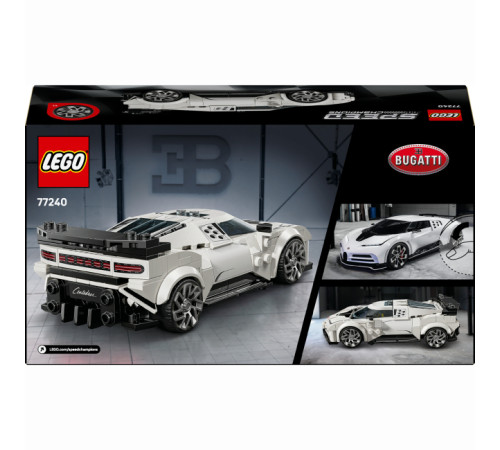 lego speed ​​champions 77240 constructor "hipermașina sport bugatti centodieci" (291 el)