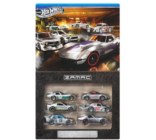  hot wheels jlb26 set de 6 mașini "silver zamac"