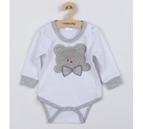 new baby 32556 Боди длинный рукав "honey bear 3d" р. 74 (6-9 м.)