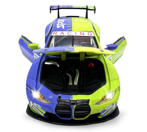 msz 68282a/3 mașinuță metalică bmw m4 gt3 (1:24) cu sunete și lumini