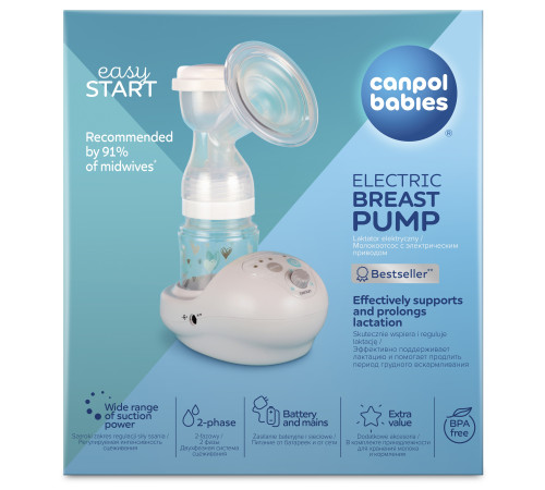 canpol 12/201 Молокоотсос электронный easy start обновлённый
