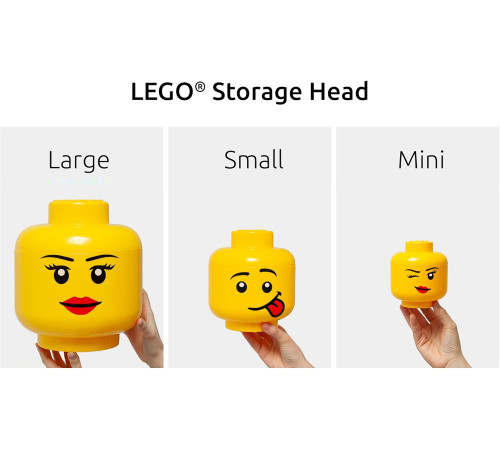 lego Контейнер для хранения mini head - girl (10,2х11,5 см)