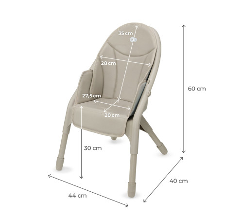kinderkraft scaun pentru copii 2 in 1 "dinnly" (bej)