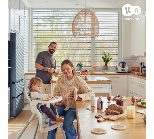 kinderkraft scaun pentru copii 2 in 1 "dinnly" (bej)