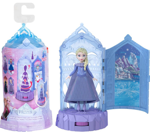 disney princess jcr90 set surpriză  cu mini păpușă "frozen: mysterious tower"