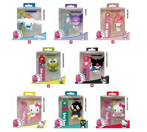 as kids 1013-78908 Брелок "hello kitty & friends" (в асс.)