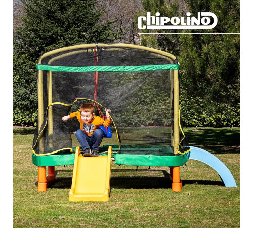 chipolino trampg0242g loc de joacă cu tobogan și trambulină (200 cm)