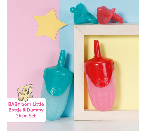 zapf creation 833131 set biberon și suzetă baby born (36 cm) în sort.