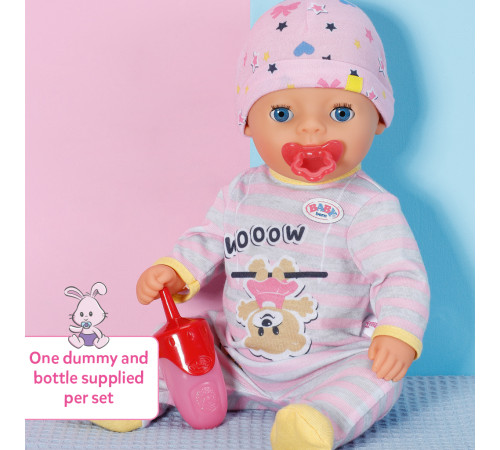 zapf creation 833131 set biberon și suzetă baby born (36 cm) în sort.