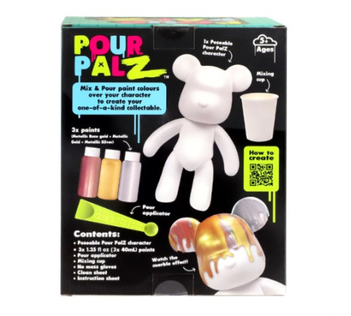 pour palz gsg25021 set de creație fluid art &mdash; ursuleț "magia metalului"