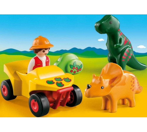 playmobil  9120 constructorul "explorer cu dinozaur" seria 1.2.3.
