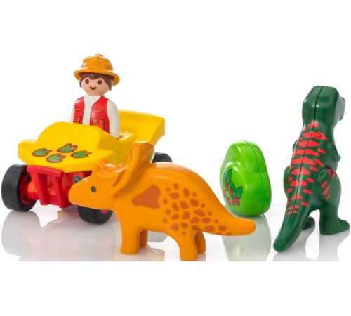 playmobil  9120 constructorul "explorer cu dinozaur" seria 1.2.3.