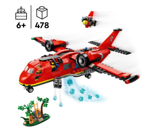 lego city 60413 Конструктор "Пожарный самолет" (478 дет.)