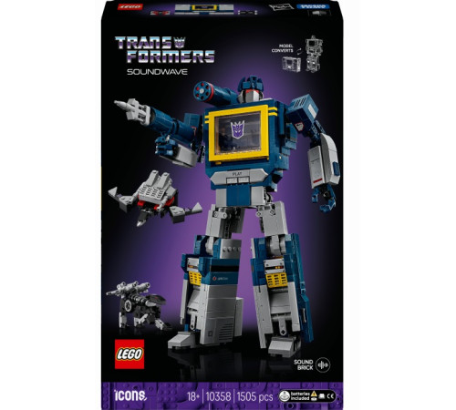 Детский магазин в Кишиневе в Молдове lego iconic 10358 Конструктор "transformers: soundwave" (1505 дет.)