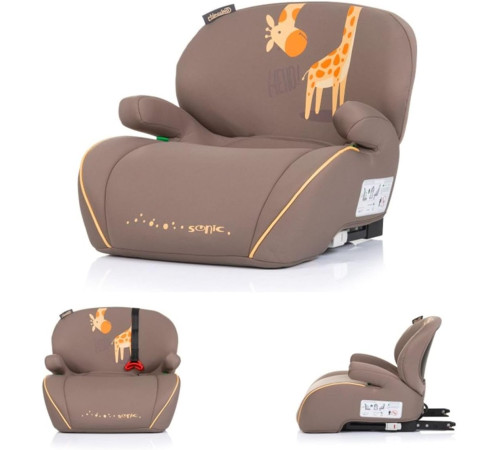 chipolino Бустер i-size isofix "sonic" sdksn02504gi (125-150 см.) giraffe