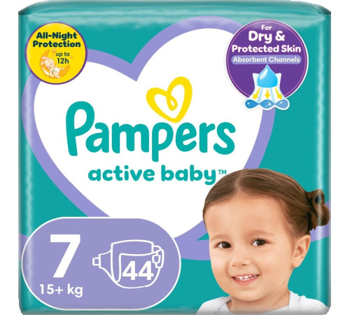 Pampers Active Baby  7 ( 15 кг +) 44 шт.  pampers active baby  7 ( 15 кг +) 44 шт.