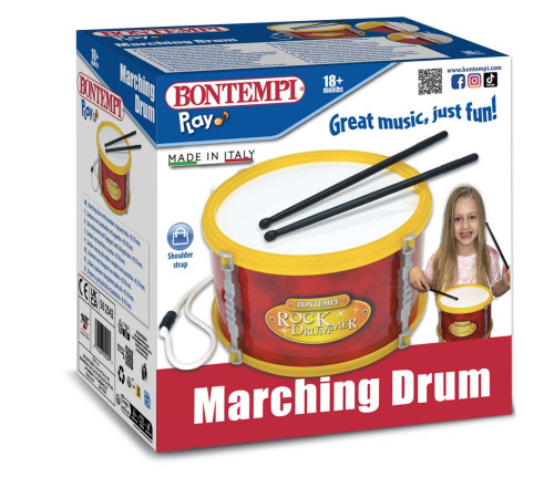 bontempi 502542 tobă cu curea de umăr și bețe