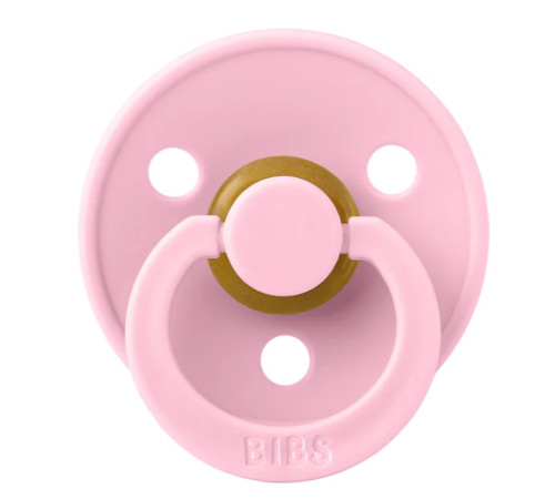  bibs Пустышка круглая латексная color (0-6 м.) baby pink