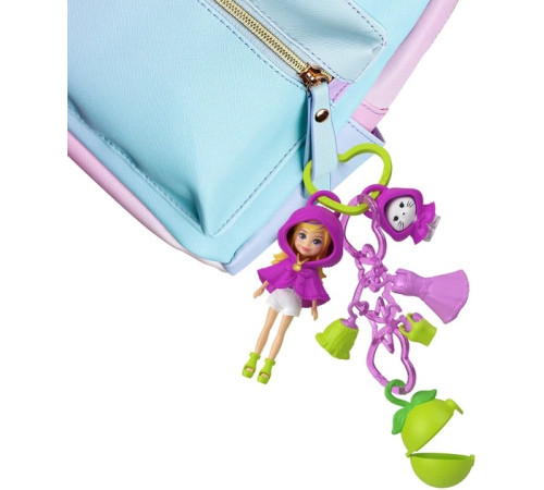 polly pocket jkr46 păpușă breloc cu accesorii (7,5 cm) &icirc;n sort.