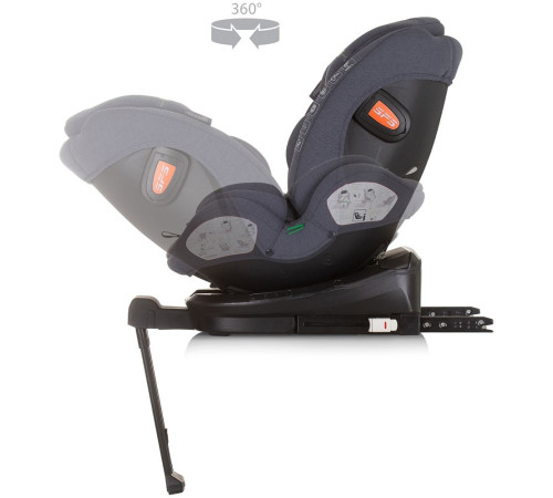 chipolino scaun auto "i-size isofix 360 tourino" stktrn02402gn (40-150 cm.) granite