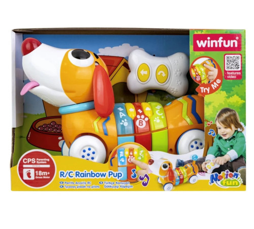 winfun 001142 jucarie interactiva cu rc sunete si lumini "cățeluș"