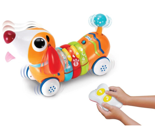 winfun 001142 jucarie interactiva cu rc sunete si lumini "cățeluș"