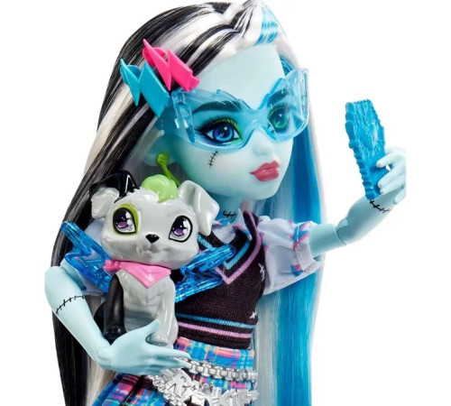 monster high hhk53 Кукла "Фрэнки Штейн" с питомцем