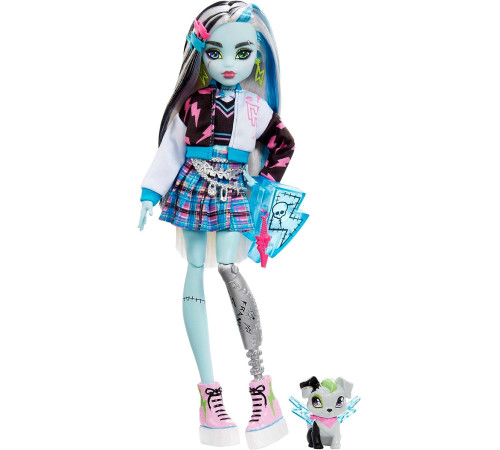 monster high hhk53 păpuşă "frankie stein" cu animale de companie