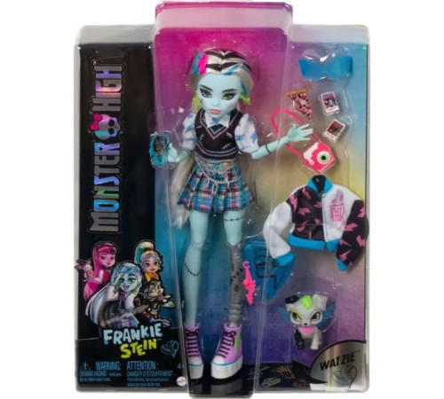 monster high hhk53 Кукла "Фрэнки Штейн" с питомцем