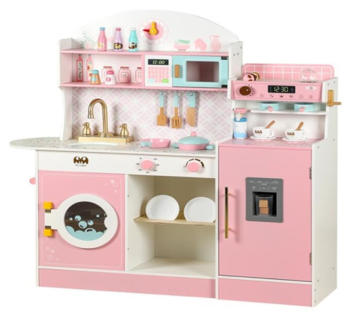  msn24002 Деревянная кухня с холодильником, кофемашиной и аксессуарами zja359665