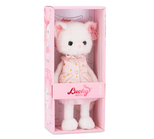 orange toys lk01/08 jucărie de pluș "lucky kitty sophie:  powdery dreams" (38 cm)