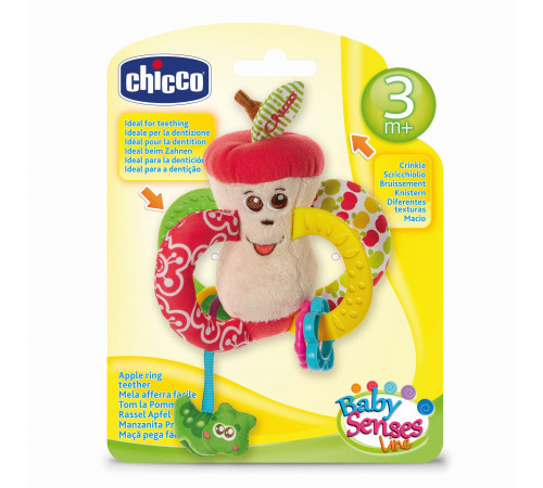 Детский магазин в Кишиневе в Молдове chicco 765200 Плюшевая погремушка "Вкусное яблочко"