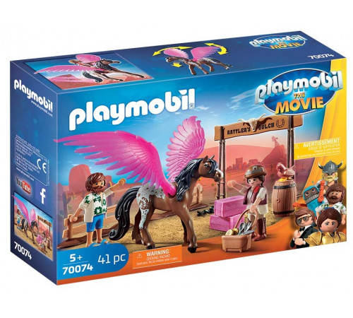 playmobil 70074 constructorul "marla și del cu un cal zburător" (41 el.)