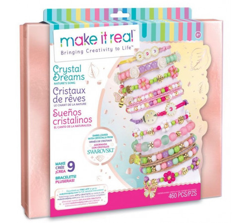 Детский магазин в Кишиневе в Молдове make it real 1724m Набор для создания браслетов  кристаллами swarovski "Сказочная природа"