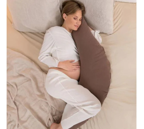 doomoo pernă pentru gravide și alăptare (190 cm.) tetra chocolate