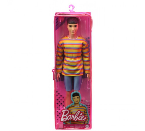 barbie grb91 Кукла Кен "Модник" в полосатом джемпере