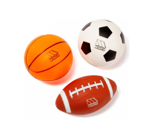 molto 24723 set de 3 mingi (fotbal, baschet, rugby)