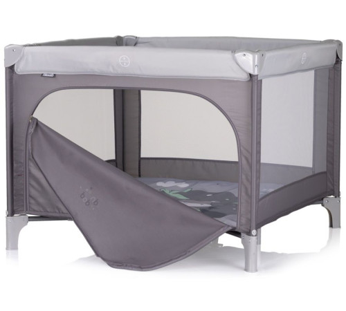 chipolino Манеж квадратный "pop up" hippo koipop252hi серый